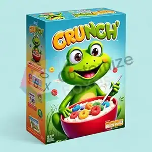 custom-printed-cereal-with-frog-on-the-boxseventhcubespacking